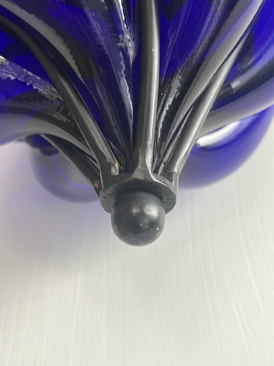 Image 1 of Lampada vetro soffiato blu Murano 