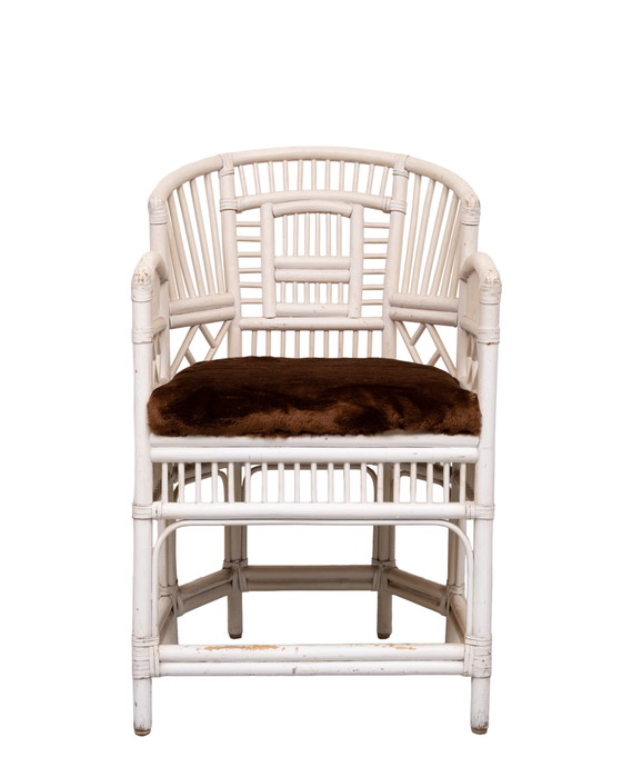 Set vintage Chippendale Brighton Pavilion rattan chair and table 1960s – Armchairs (photo 16 of 40)