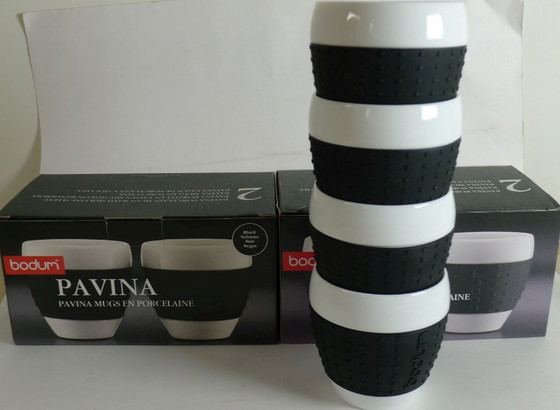 Image 1 of Cuatro tazas de porcelana Bodum Pavina, 0,25 L