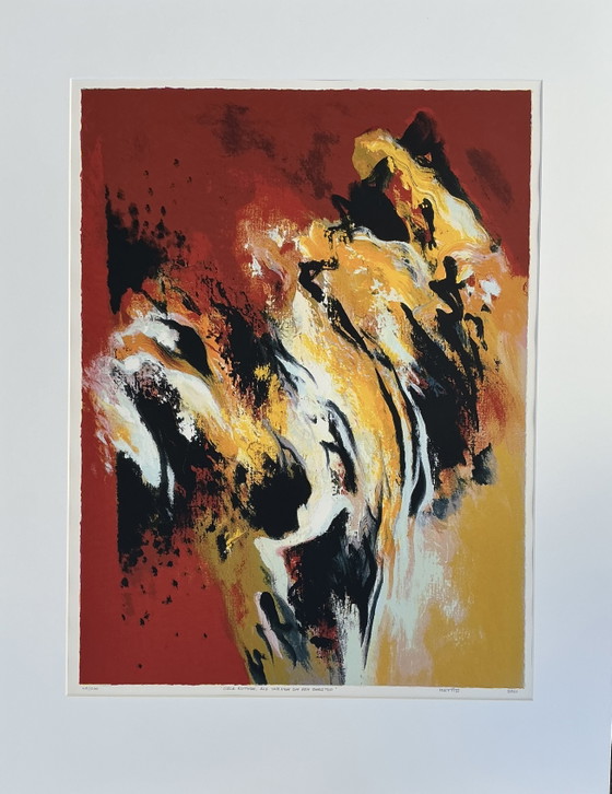 Mattie Schilders - Rochers Jaunes, Comme Nuages Autour D'un Sommet, Sérigraphie – Objets d'art, Glass, Paper (photo 3 of 15)