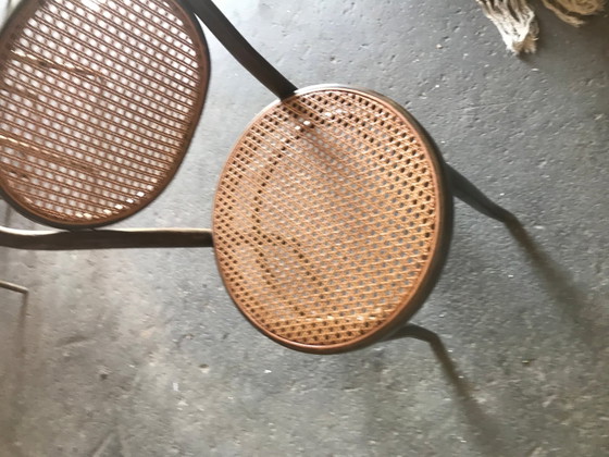 Oval Dining Chairs & Table in Wood Cane, Germany, 1960s, Set of 7 – Dining set, Mid Century Modern (photo 2 of 12)