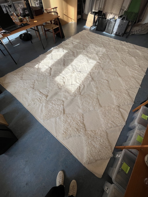 Layered vloerkleed handgeknoopt 300x360