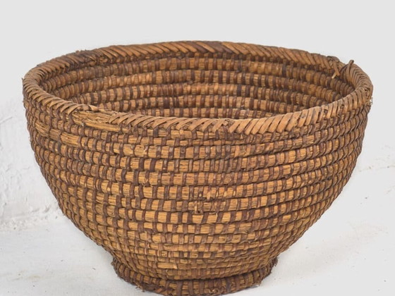 Cesta de mimbre antigua (c.1930) – Objetos decorativos, Wicker (photo 2 of 9)