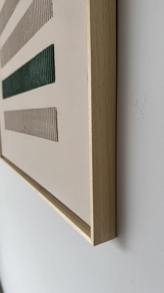 Vert & Beige 60x80 Cm | Peinture Abstraite Texturée Unique – Peintures et dessins, Canvas, Wood (photo 3 of 5)
