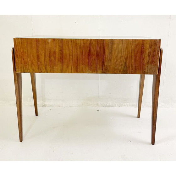 Image 1 of Vintage desk in wood and brass, Italy 1950s