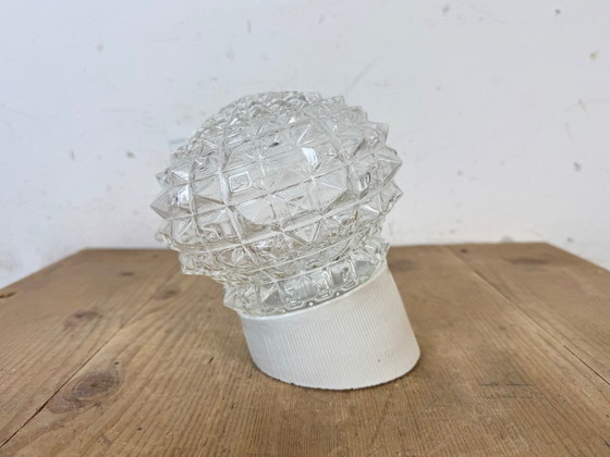 Image 1 of Applique murale vintage en porcelaine blanche, années 1970