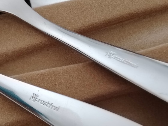 Image 1 of Posate da pesce vintage WMF, acciaio inossidabile, mai usate, con confezione originale