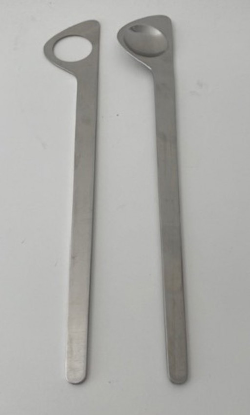 Stelton Denmark Arne Jacobsen stijlvol salade bestek 1972