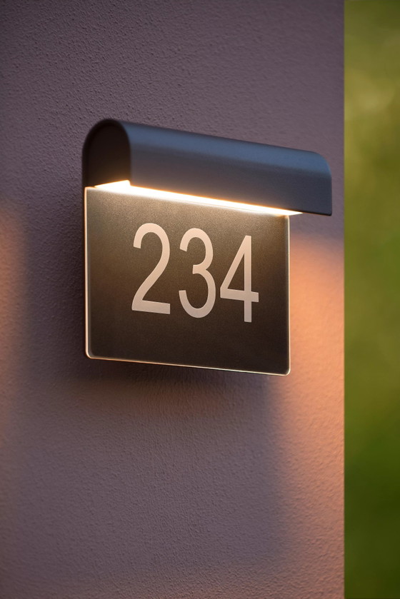 Lucide THESI LED applique: interno ed esterno (IP54), Alluminio, Nero, Modern (foto 2 di 4)