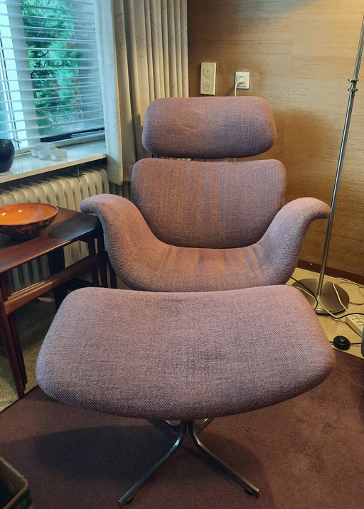 2X Artifort Tulip Fauteuil En Hocker