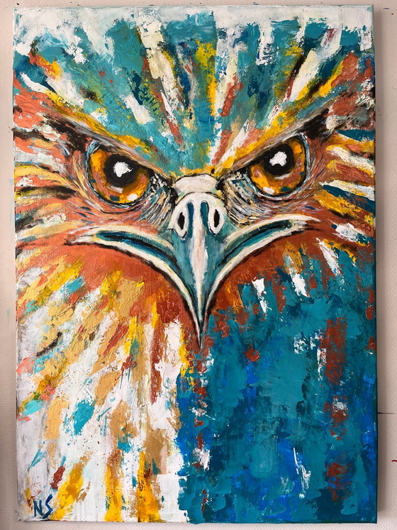 Tableau Aigle 80 par 100 cm – Objets d'art, Toile (photo 2 of 10)