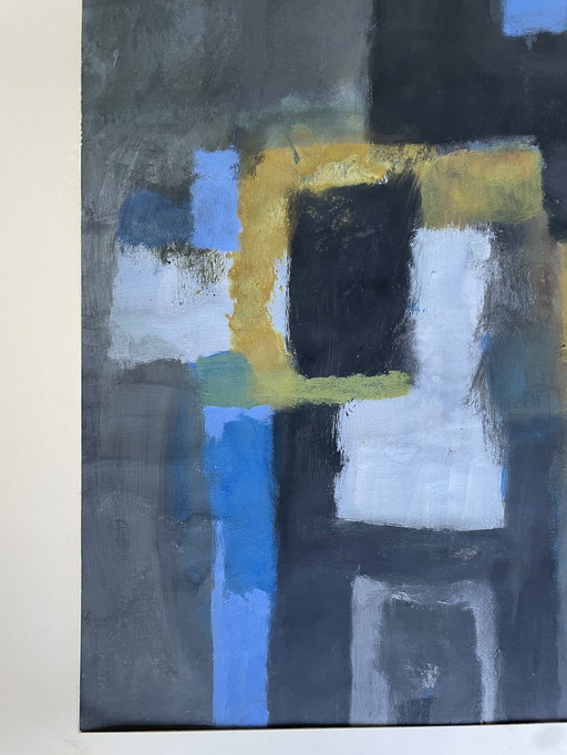 Wim Yo Bwan Tjong Abstrait de 1962 70 x 50 cm