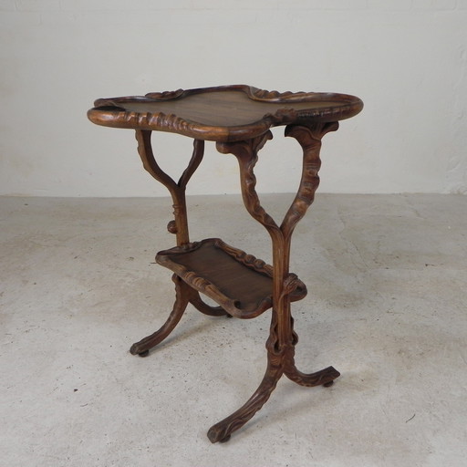 Table à thé Art Nouveau dans le style d'Emile Galle