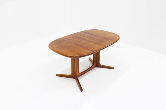 Image 1 of Vintage Danish Oval Extendable Dining Table Solid Teak Glostrup