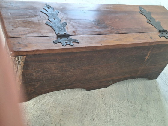 Artes de México Spanish Colonial Carved and Painted Coffer / Bench, 1940s – Benches, Wood (photo 8 of 14)