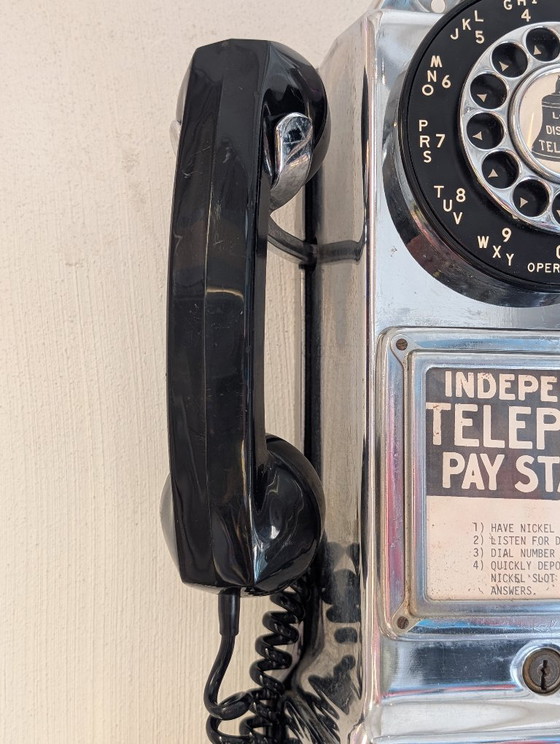 Image 1 of Vintage Automatic Electric Co. Chrome Pay Phone USA
