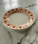 Lot 4 assiettes dessert Digoin Sarreguemines