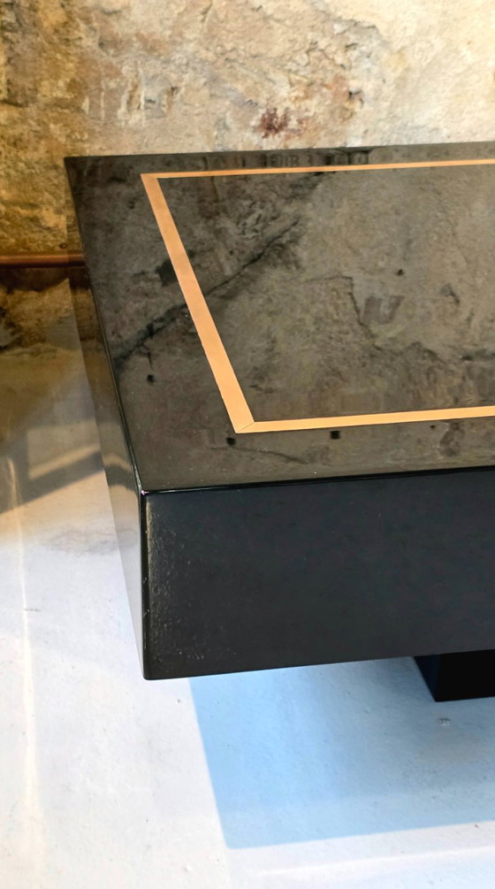 Jean-Claude Mahey, Attribuiti a – Tavolini da caffè in Laccato Nero e Ottone – Wood (photo 5 of 9)
