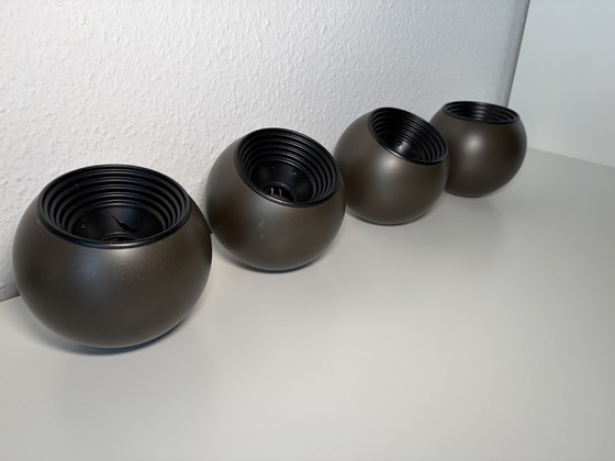 STAFF spherical lights, set of 4, wall lamps, 1960s/70s, Space Age, adjustable – Spot lights, Metal (photo 16 of 20)