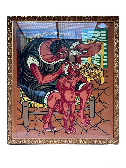 Litografía Giuseppe Migneco años 80