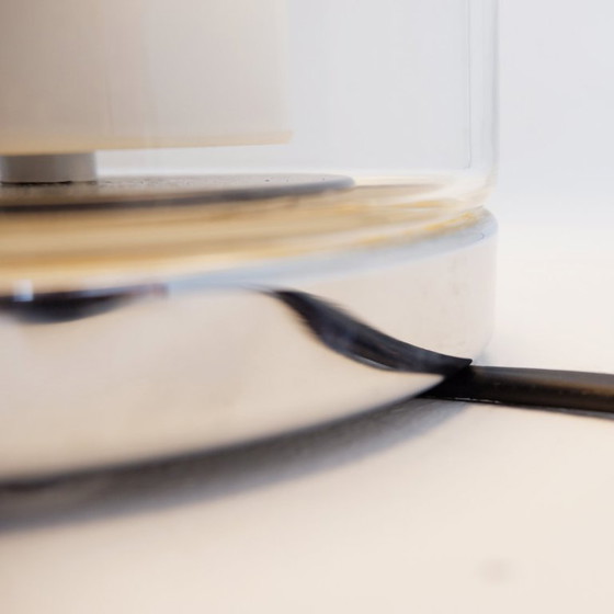 Image 1 of  Lampada da tavolo Peill & Putzler in vetro bianco e cromo, 1970