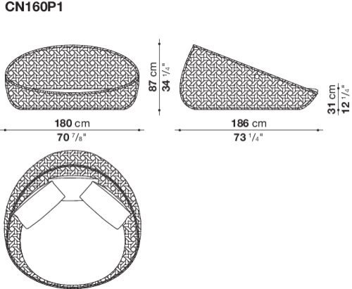 Image 1 of B&B Italia Canasta exterior Sofá giratorio Patricia Urquiola