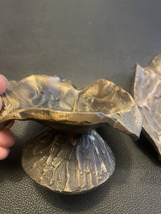 Image 1 of 2 portacandele brutalisti vintage, anni '50