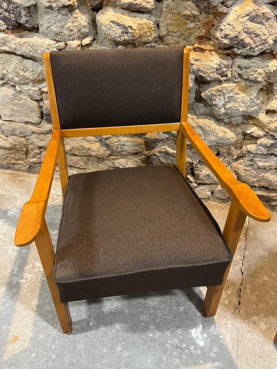 Image 1 of Paar gerestaureerde retro fauteuils in de stijl van Krásná Jizba, jaren 60
