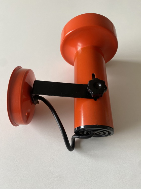 Image 1 of Vintage Space Age Plafondspot / Wandlamp Oranje - Jaren ‘70