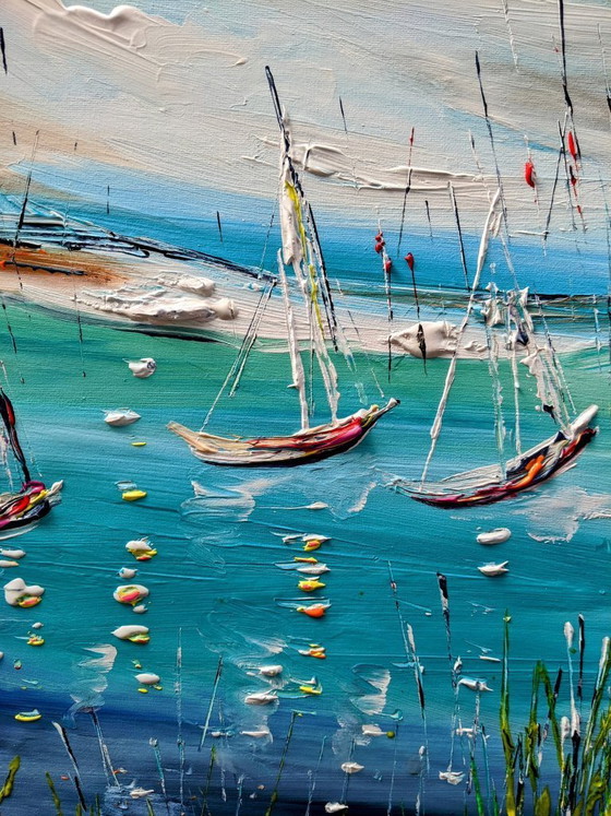 Image 1 of Evelina VINE - Abstracts Boats - Artist's painting