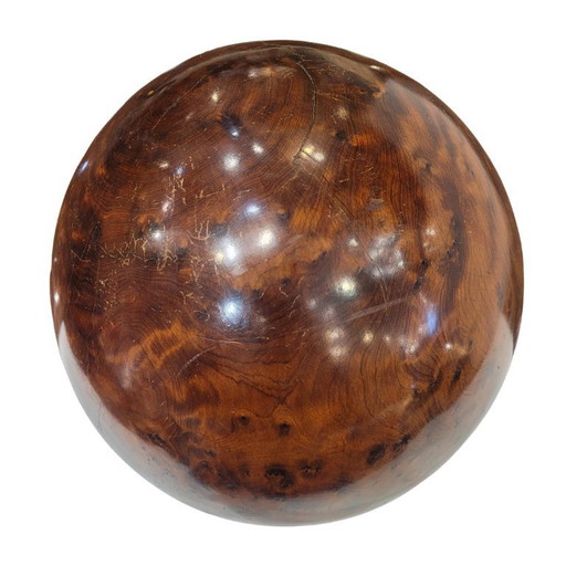 Sfera decorativa, ossidiana mogano, p. s. XX - Francia