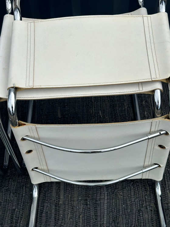 Mart Stam S 33 Chairs – Dining chairs, Chrome, Leather (photo 16 of 24)