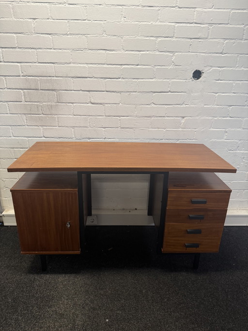 Bureau vintage design milieu du siècle, placage teck années 1960