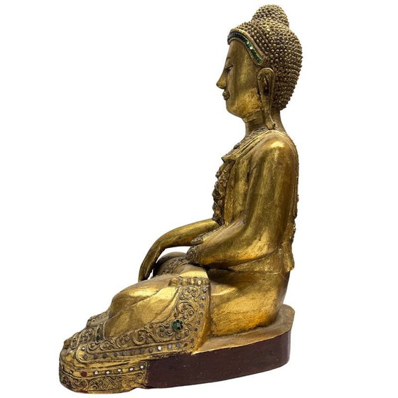Buda Mandalay Birmano del Siglo XIX Calidad Museo – Madera de Teca Maciza (50.5 cm) – Esculturas (photo 7 of 11)