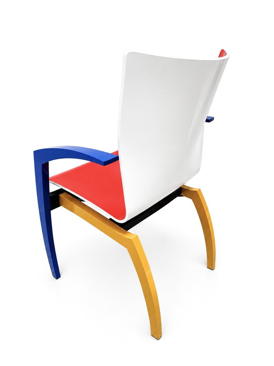 Sedia da pranzo Leolux Camarilla ispirata a "Mondrian" – Sedie da pranzo, Metal, Wood (photo 5 of 6)