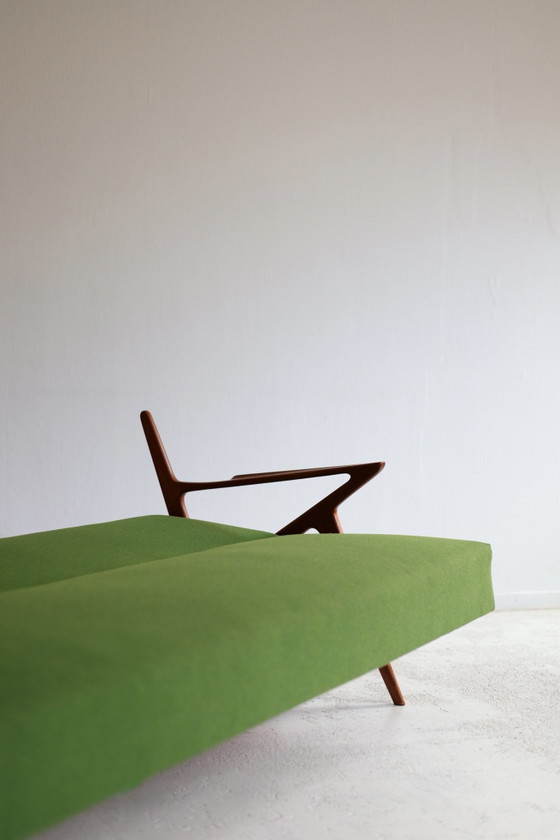 Vintage Z-Sofa/ Daybed Poul Jensen 1950s – Selig, Wood, Textile (photo 6 of 6)