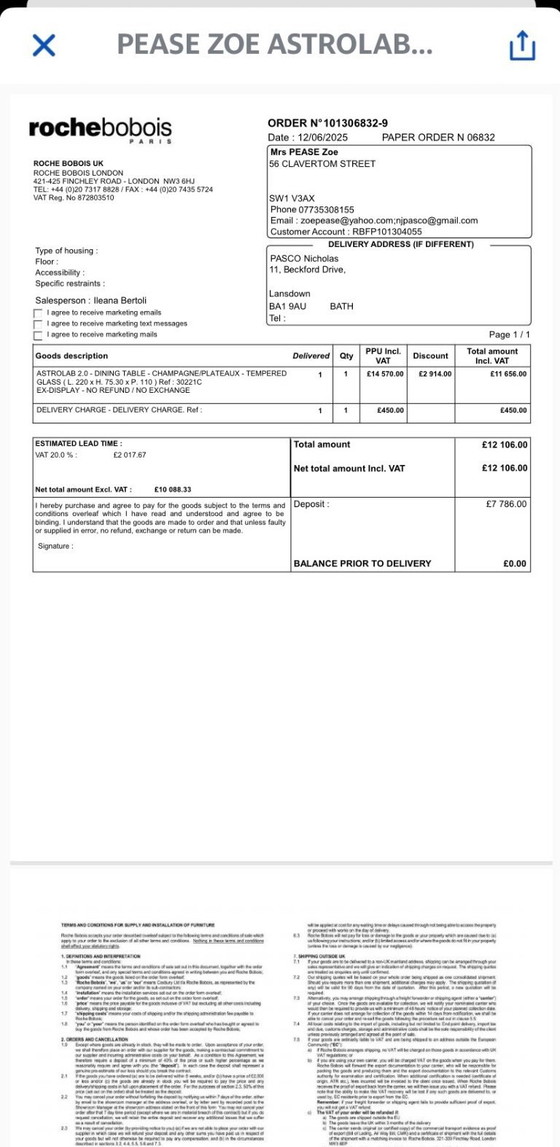 Image 1 of Roche Bobois Astrolab 2.0 Dining Table