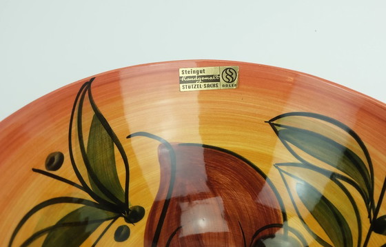 Image 1 of Very Beautiful Mid Century Ceramic Bowl Stützel Sachs Aalen Decor 'Inga' 1950s 60s