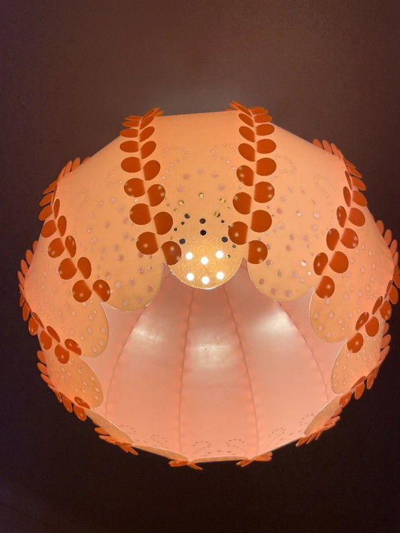 Image 1 of Lampada a sospensione modulare vintage retrò di grandi dimensioni, in stile corallo, anni '70, stile danese.