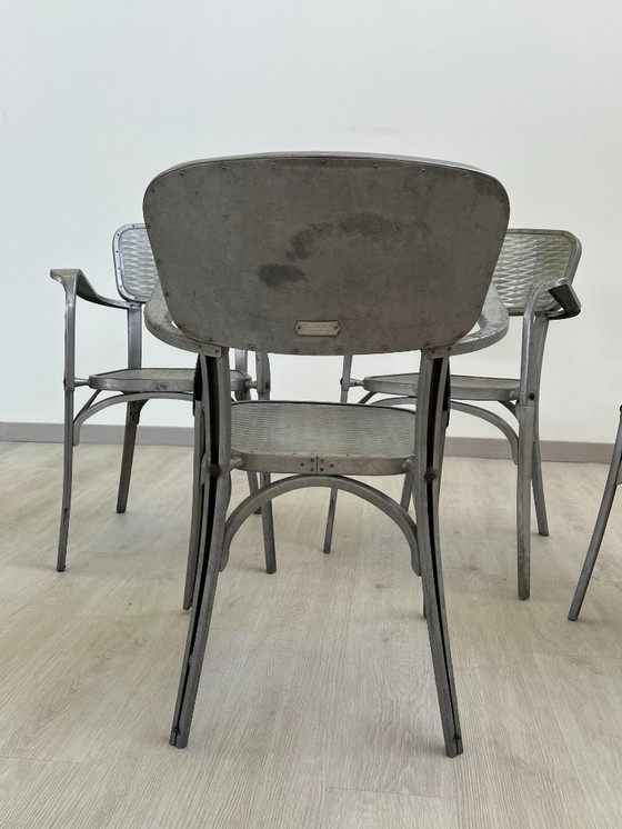 Image 1 of Aluminiumstühle - Avec-Plakette « Gaston Viort - Salon de Provence »