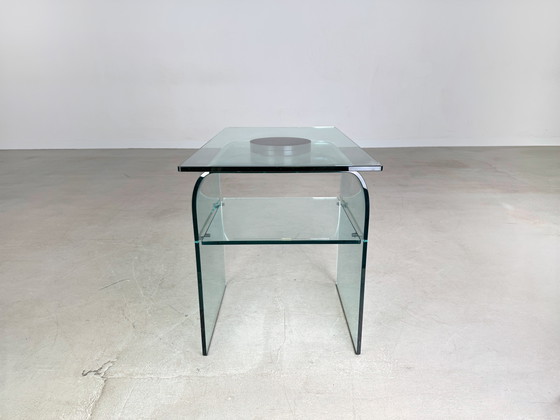 Image 1 of Mesa de centro giratoria de cristal original de Fiam Italia, años 80
