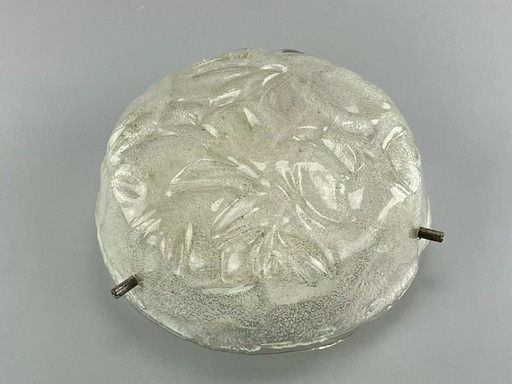 60s 70s Lamp Lamp Plafoniere Flush Mount Ice Glass Space Age Design
