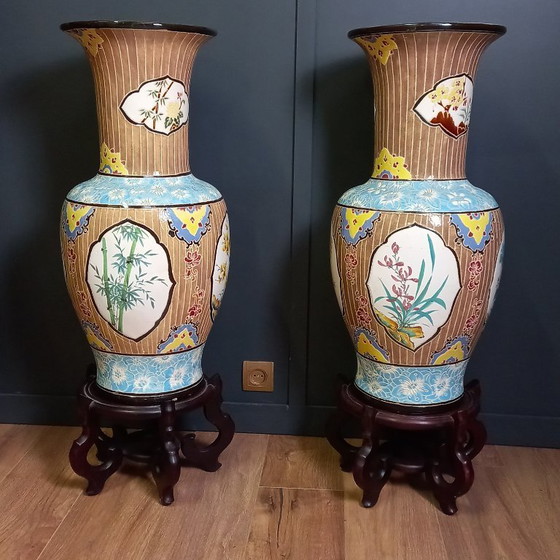 Image 1 of Set of three Bien Hoa vases