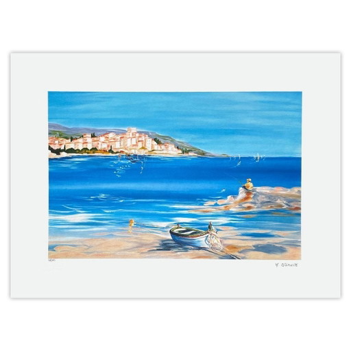 Anne-Marie Briante Signed Lithograph Le Pêcheur 1990 – lithos zeefdrukken, Paper (photo 2 of 5)