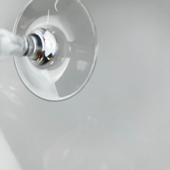 Image 1 of Duo de coupes de champagne en cristal de couleur jaune