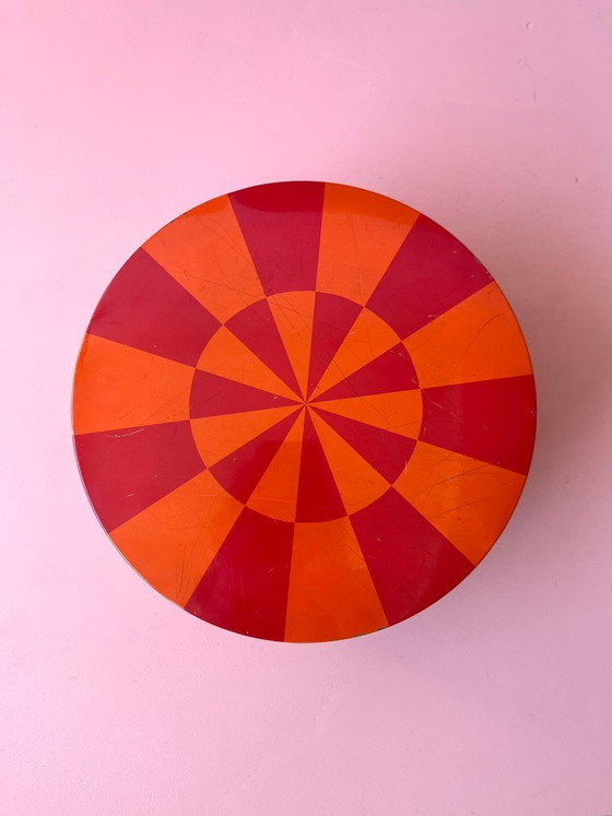 Image 1 of Nanna Ditzel tin can Ira Denmark biscuit tin midcentury vintage danish tin box 