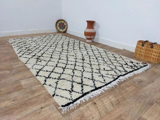 Image 1 of Wonderful Beni Ouarain Rug Wool – 100% Wool Handwoven (247 × 142 cm)