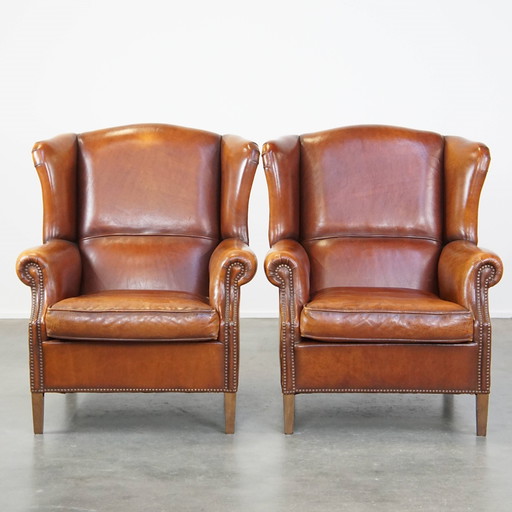 2 X Sheep Leather Ear Armchairs