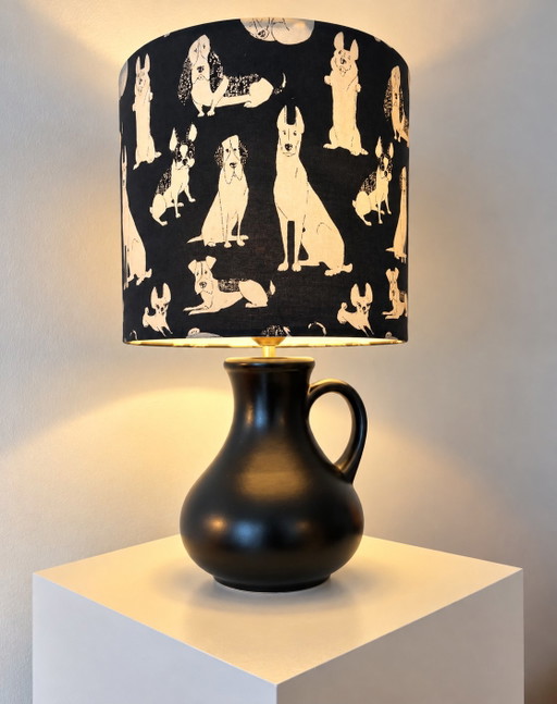 Upcycled Table lamp from original Dümler & Breiden Vase - 60s – tafellampen, Brass, Ceramic