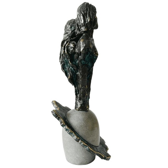 Image 1 of Vintage André Paor bronze sculpture bronze L'amour de Margo 41 cm 1990s